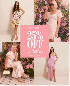 25% Off almost all New Look Dresses 