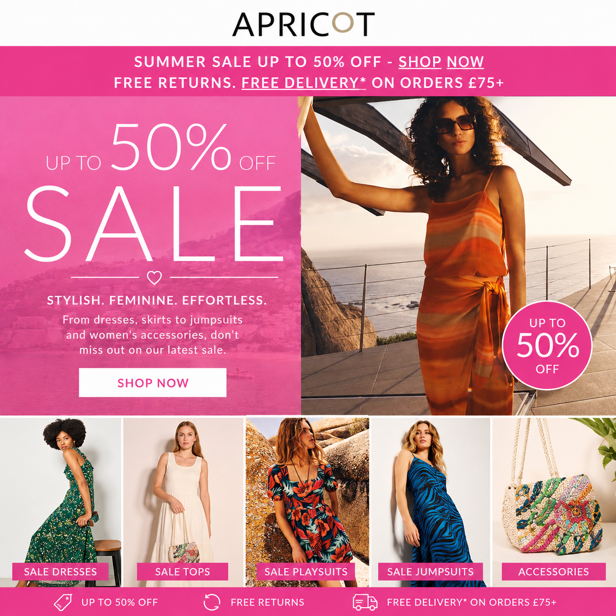 Summer Sale Apricot Clothing 